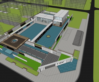 Modern Architectural Bird's-eye View Planning-ID:409312015