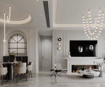 French Style A Living Room-ID:394077066