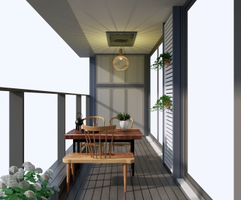 New Chinese Style Leisure Balcony-ID:323328971