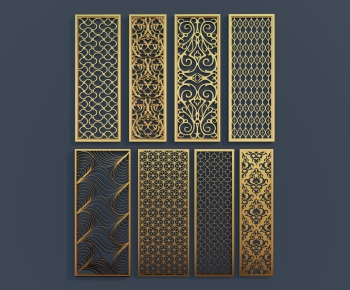 New Chinese Style Metal Screen Partition-ID:932328943