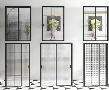 Modern Sliding Door-ID:505054004
