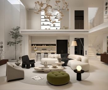Modern A Living Room-ID:410868881