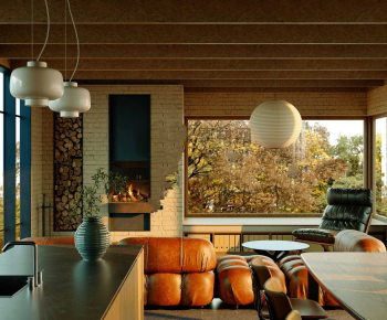 Wabi-sabi Style A Living Room-ID:288122894