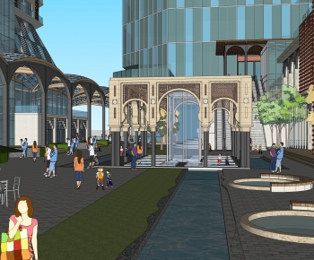 Southeast Asian Style Appearance Of Commercial Building-ID:940758949