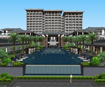 New Chinese Style Appearance Of Commercial Building-ID:306859021