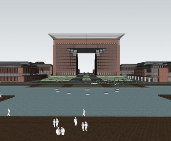 Modern School Building-ID:674474955