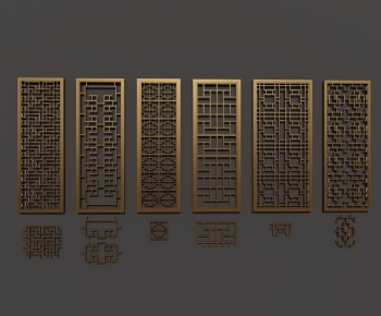 New Chinese Style Metal Screen Partition-ID:534238846