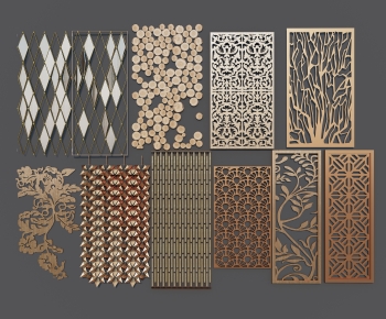 Modern Metal Screen Partition-ID:458415997