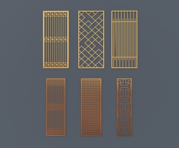 New Chinese Style Metal Screen Partition-ID:322849043