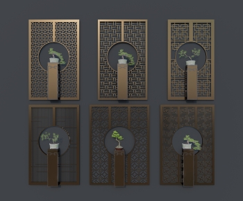 New Chinese Style Metal Screen Partition-ID:237629892