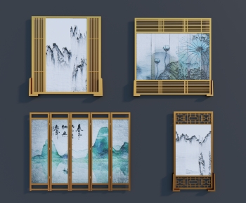 New Chinese Style Metal Screen Partition-ID:353895905