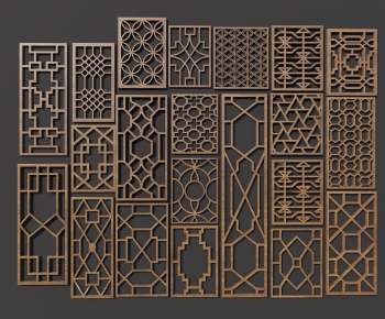 New Chinese Style Metal Screen Partition-ID:571465975