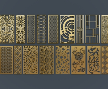 Simple European Style Metal Screen Partition-ID:375601058