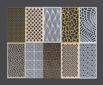 New Chinese Style Metal Screen Partition-ID:791050918