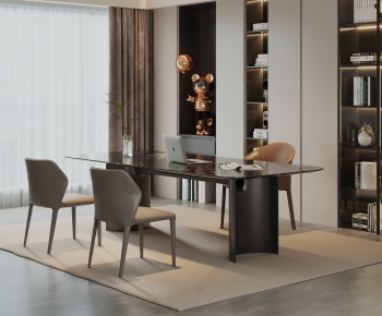 Modern Computer Desk And Chair-ID:976532945