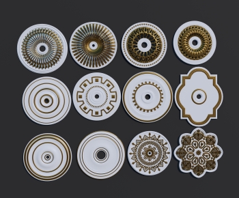 European Style Plaster Carved Top Plate-ID:536215077