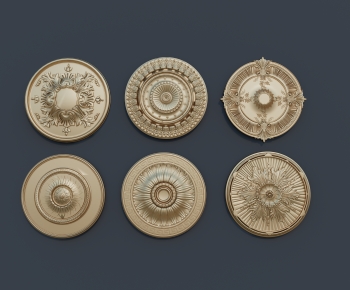 European Style Plaster Carved Top Plate-ID:418004045