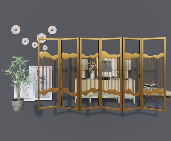 New Chinese Style Metal Screen Partition-ID:347039947