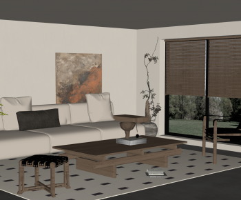 Wabi-sabi Style A Living Room-ID:668420088
