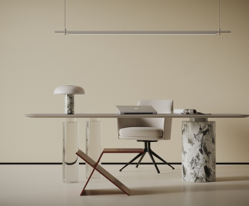 Modern Computer Desk And Chair-ID:919622908