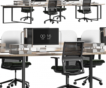 Modern Office Desk And Chair-ID:307738077