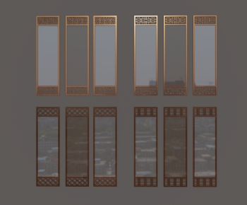 New Chinese Style Glass Screen Partition-ID:124068029