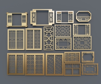 New Chinese Style Metal Screen Partition-ID:114090474