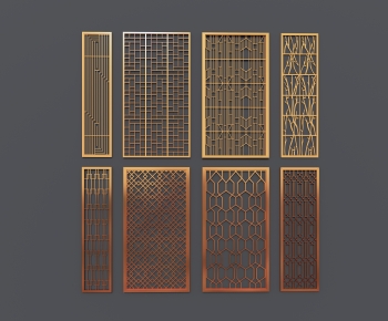 New Chinese Style Metal Screen Partition-ID:255699275