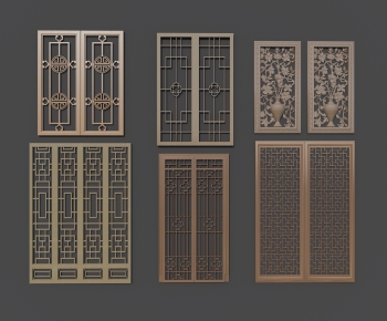 New Chinese Style Metal Screen Partition-ID:878988037