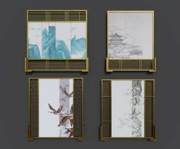 New Chinese Style Metal Screen Partition-ID:686091908