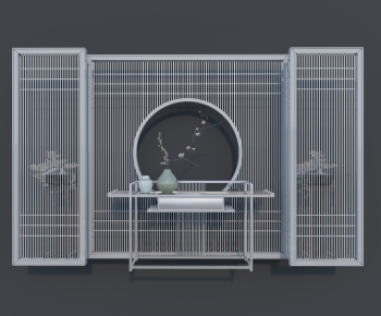 New Chinese Style Metal Screen Partition-ID:309493067