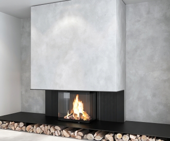 Modern Fireplace-ID:666080955