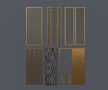 New Chinese Style Metal Screen Partition-ID:165123942