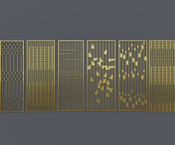 New Chinese Style Metal Screen Partition-ID:807430985