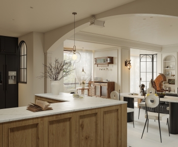 French Style Open Kitchen-ID:556432017