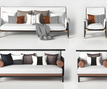 New Chinese Style Sofa Combination-ID:797081081