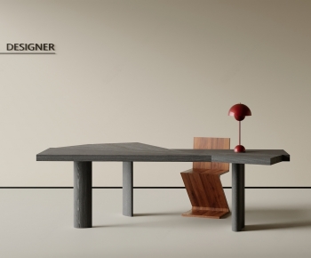 Modern Computer Desk And Chair-ID:145803939