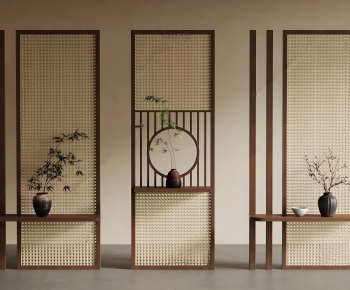 New Chinese Style Wooden Screen Partition-ID:210917953