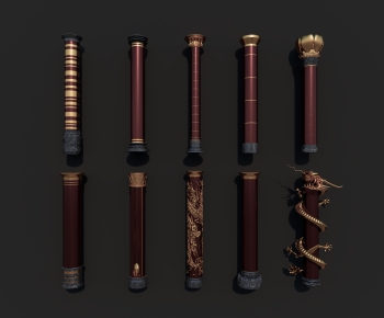 Chinese Style Column-ID:405680895