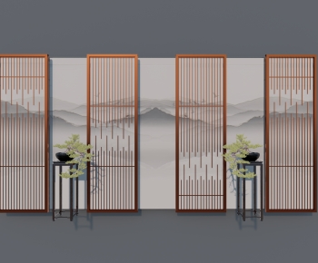 New Chinese Style Metal Screen Partition-ID:948998936