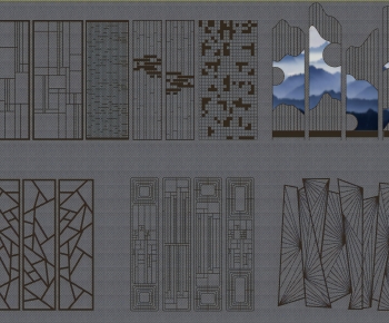 Modern Metal Screen Partition-ID:191071035