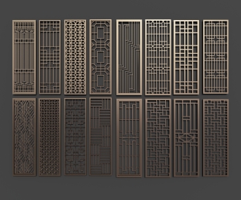 New Chinese Style Metal Screen Partition-ID:222640995