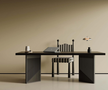 French Style Computer Desk And Chair-ID:125229413