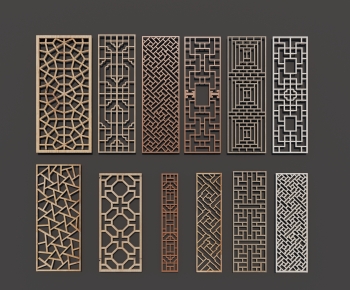 New Chinese Style Metal Screen Partition-ID:647468093