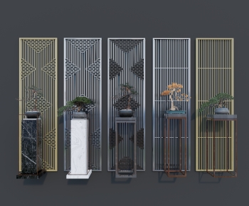 New Chinese Style Metal Screen Partition-ID:953953039
