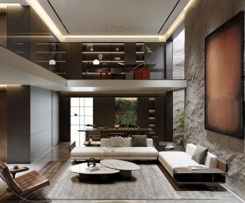 Modern A Living Room-ID:375205045