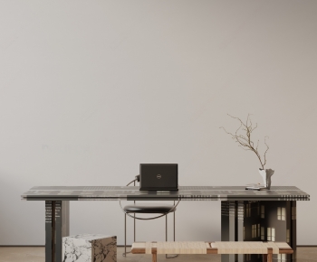 Modern Computer Desk And Chair-ID:594602114