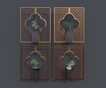 New Chinese Style Metal Screen Partition-ID:502135994