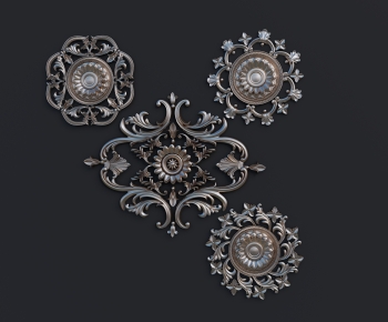 European Style Plaster Carved Top Plate-ID:675901899