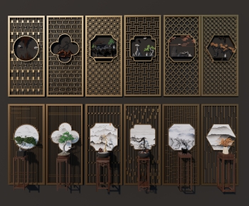 New Chinese Style Metal Screen Partition-ID:137669093